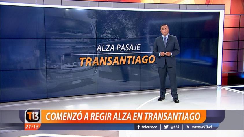 [VIDEO] Ramón Ulloa explica cómo comenzó a regir alza en Transantiago
