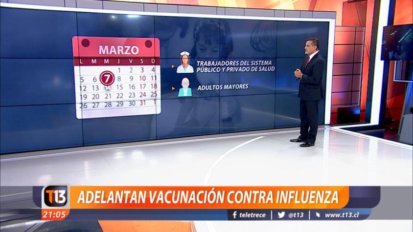 [VIDEO] Ramón Ulloa revisa cuáles son las nuevas fechas de vacunación contra la influenza