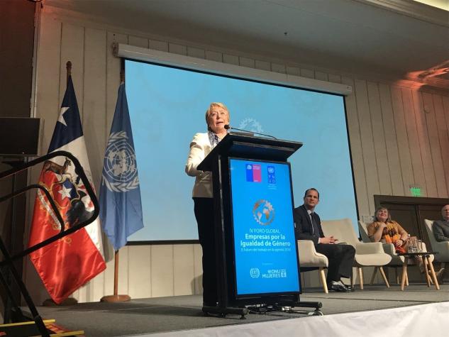 Bachelet: "Derribar las desigualdades de género en el mundo del trabajo es un imperativo ético"