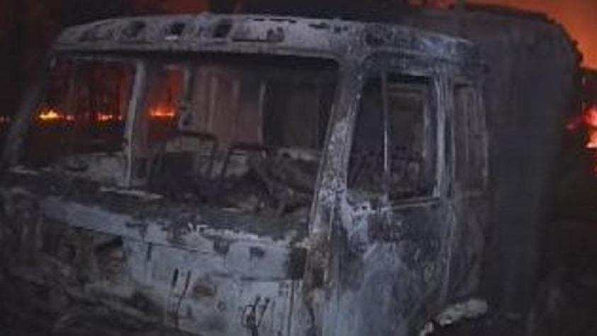 Al menos 23 camiones incendiados en el Biobío y La Araucanía