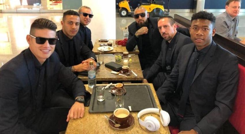 ¿Reservoir Dogs o Bayern Munich?: así lucen Vidal y sus compañeros antes de viajar a Estambul