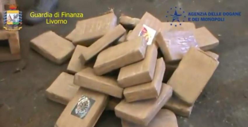 Incautan en Italia el equivalente a 45 millones de euros en cocaína proveniente de Chile