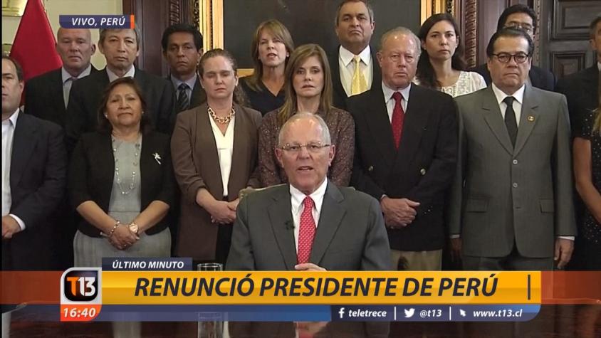 [VIDEO] Revisa el discurso con que Kuczynski renunció a la presidencia de Perú
