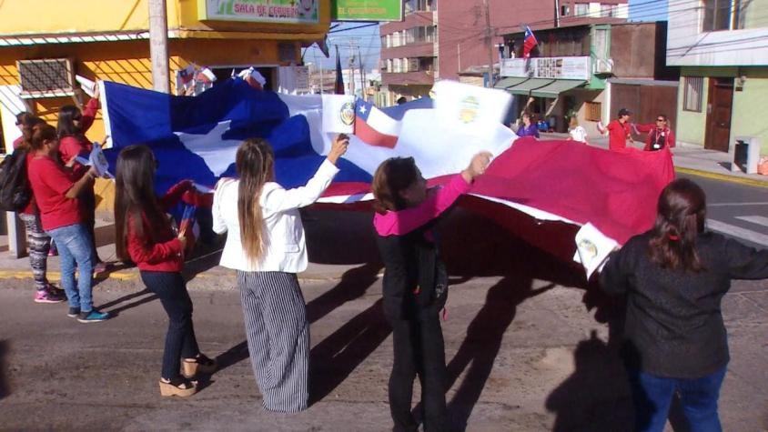 [VIDEO] Banderazo en Antofagasta en apoyo a los alegatos orales en La Haya