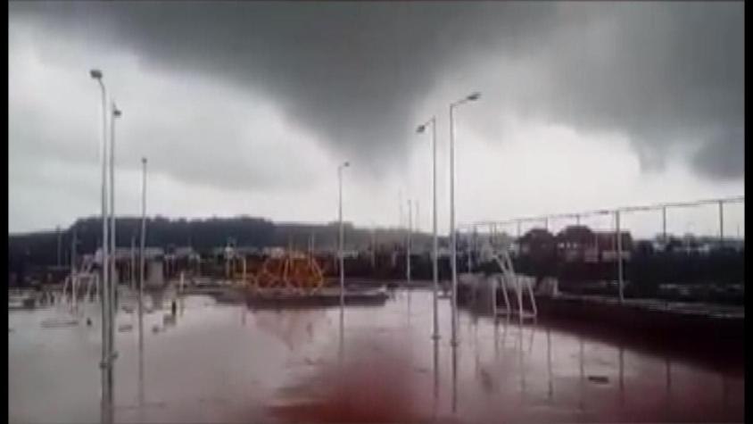 [VIDEO] Mini tornado deja serios daños en Puerto Montt