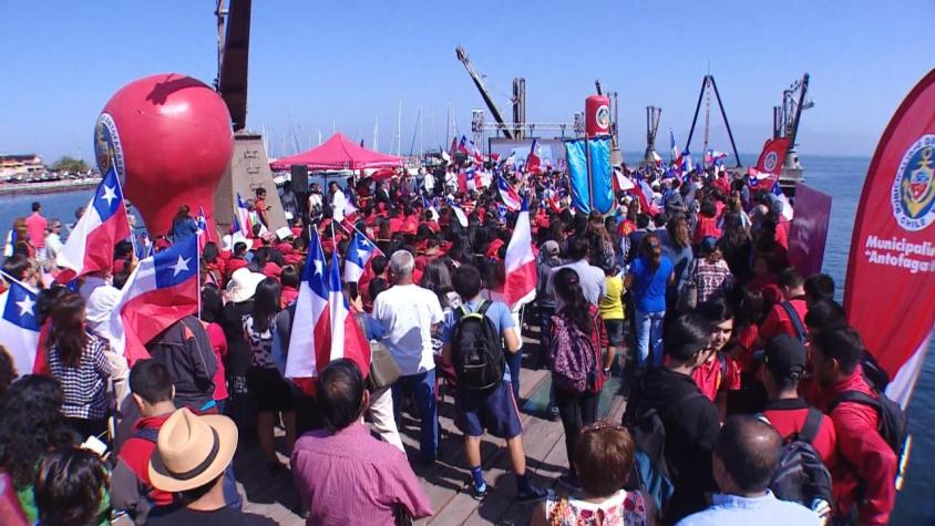 [VIDEO] Movilización en Antofagasta para responder a Evo Morales
