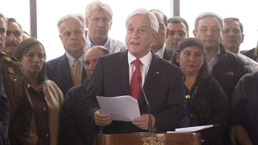 [VIDEO] Piñera anuncia cambios a la Ley Antiterrorista