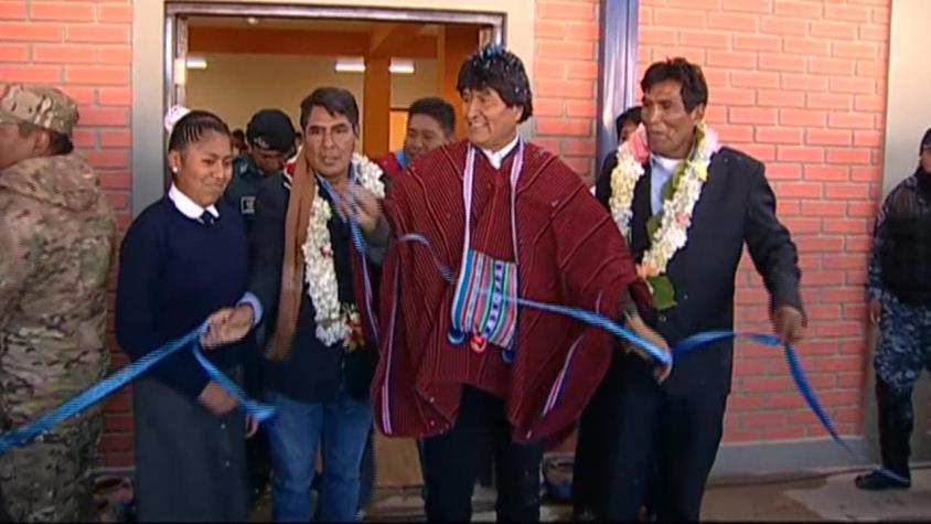 [VIDEO] Evo Morales vuelve a referirse a la demanda marítima en la inauguración de una escuela