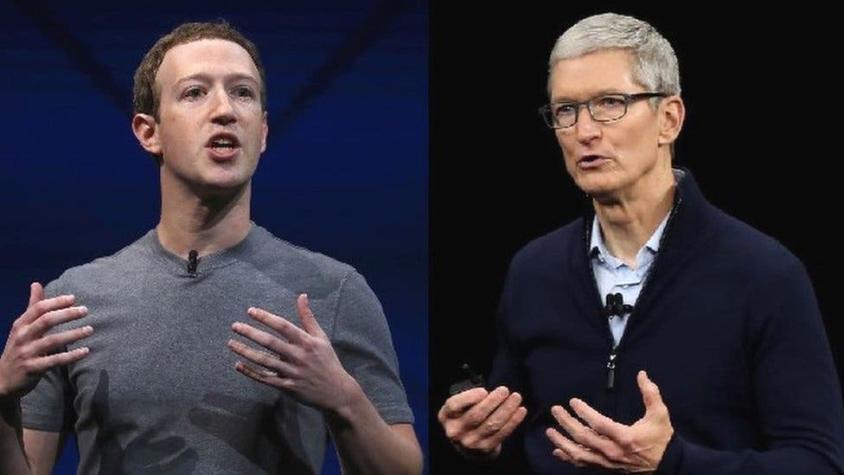 La polémica entre Mark Zuckerberg y el jefe de Apple por el escándalo de privacidad en Facebook