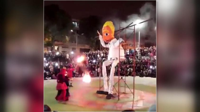 [VIDEO] Kast acusa "incitación al odio" por quema de muñeco en Valparaíso