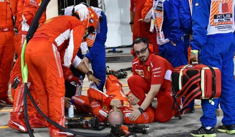 [VIDEO] Mecánico de Ferrari fue atropellado en plena competencia de Fórmula 1