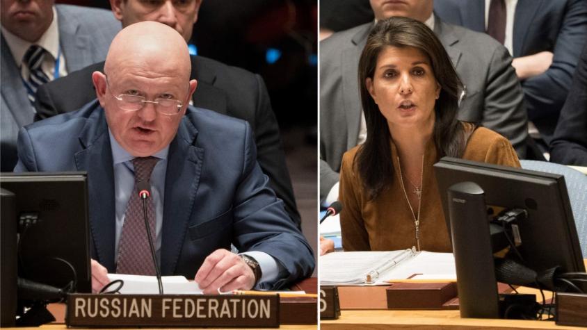 El duro intercambio entre Moscú y Washington en la ONU por el supuesto ataque químico en Douma