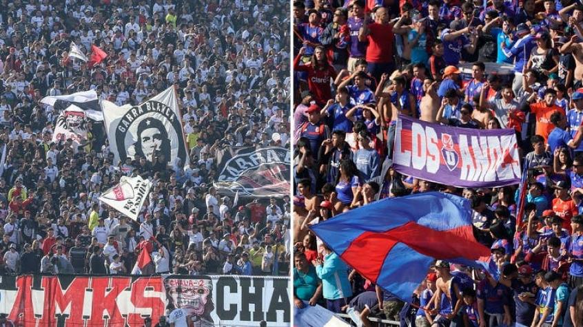[FOTOS y VIDEO] Las postales del banderazo y el arengazo a horas del Superclásico del fútbol chileno
