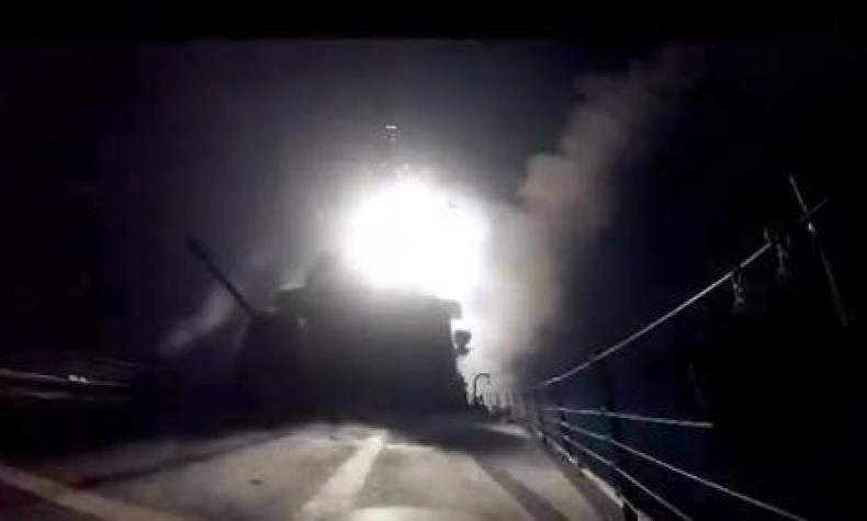[VIDEO] Estados Unidos muestra cómo lanzó los misiles a Siria