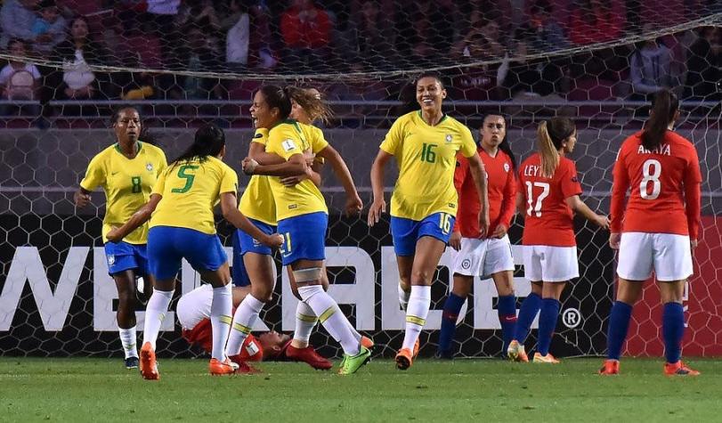 Chile no puede ante Brasil y cae en inicio del cuadrangular de Copa América femenina