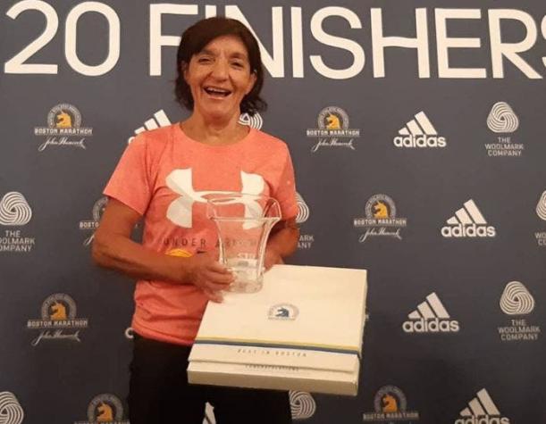 [VIDEO] La chilena de 67 años que brilló en el Maratón de Boston