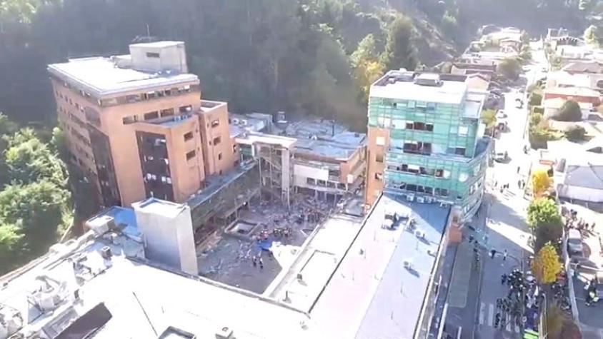 [VIDEO] Imágenes aéreas dan cuenta de cómo quedo el Sanatorio de Concepción tras la explosión