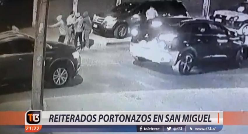 [VIDEO] Reiterados portonazos en las calles de San Miguel