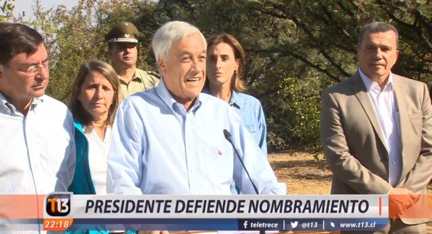 [VIDEO] Presidente Piñera niega nepotismo con su hermano