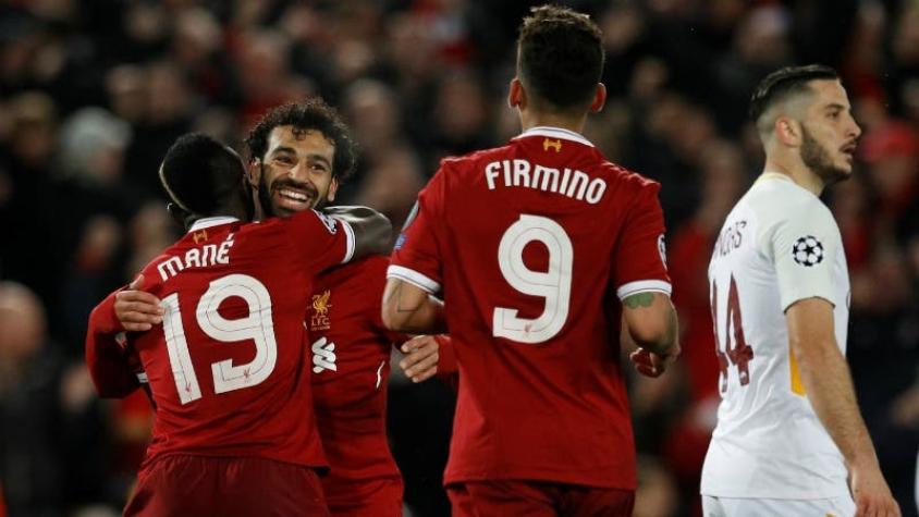 Salah y Firmino lideran goleada de Liverpool sobre Roma en semis de Champions