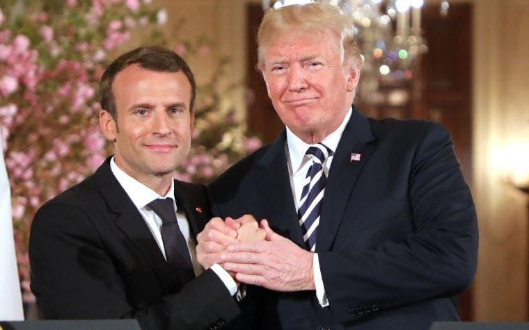 [VIDEO] El nuevo gesto de Macron a Trump que alimenta el "bromance" entre los mandatarios