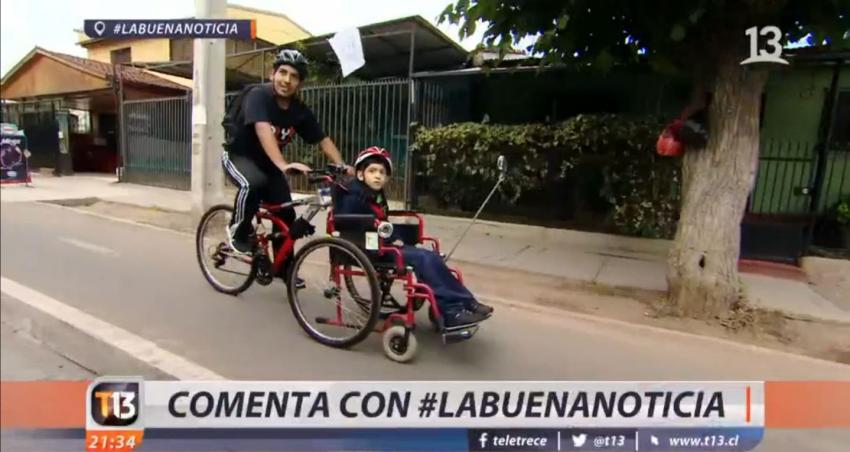 [VIDEO] #LaBuenaNoticia: La "Bici-Silla" que se hizo famosa