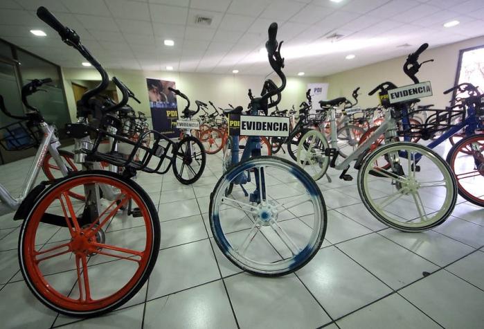 [VIDEO] PDI logró recuperar más de 60 bicicletas Mobike robadas