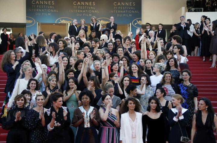 La histórica protesta de estrellas femeninas en la alfombra roja de Cannes