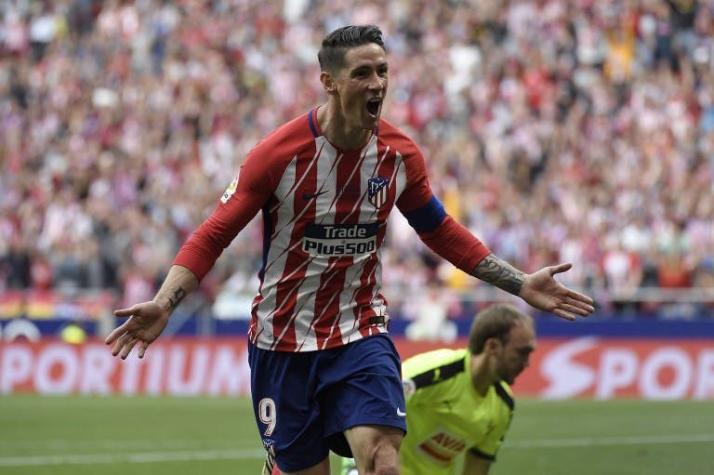 Fernando Torres anota dos goles en su último partido con el Atlético de Madrid