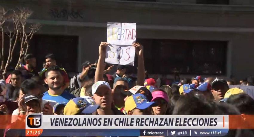 [VIDEO] Venezolanos en Chile rechazan elecciones