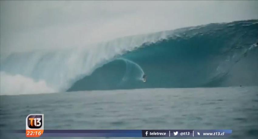 [VIDEO] Surfista chileno domó gigantesca ola en Fiji