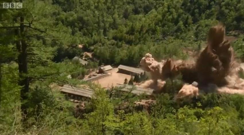 [VIDEO] Las explosiones con las que Corea del Norte dice que destruyó su centro de pruebas nucleares