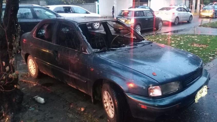 [VIDEO] Auto quemado en Ñuñoa pertenecía a integrante de Kudai