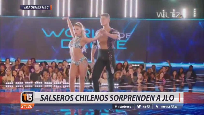 [VIDEO] Salseros chilenos sorprenden a Jennifer Lopez