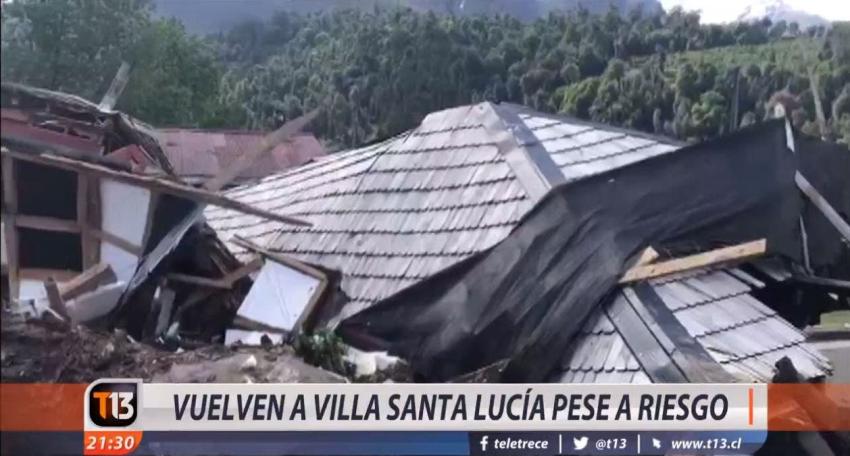[VIDEO] Vuelven familias a Villa Santa Lucía luego de aluviones
