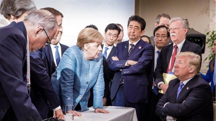 Quién es quién en la foto de Merkel y Trump que resume la tensión en cumbre del G7