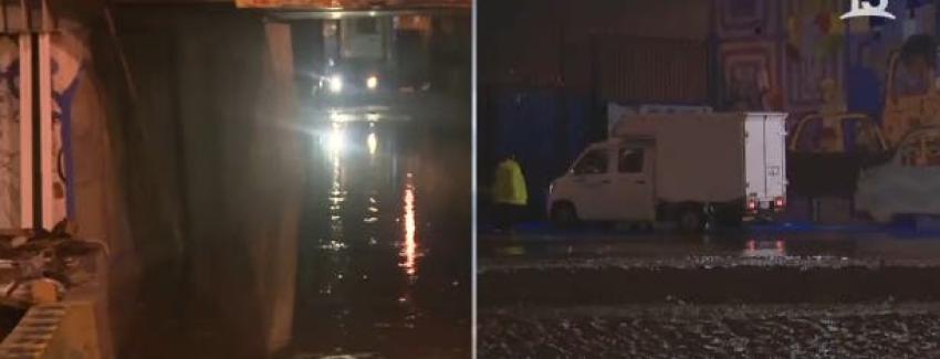 [VIDEO] Inundación de paso bajo nivel en Estación Central provoca desvíos de tránsito