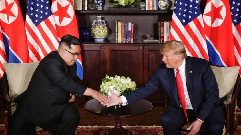 [VIDEO] ¿Quién se mostró dominante? Lo que dice el lenguaje corporal entre Trump y Kim Jong-un