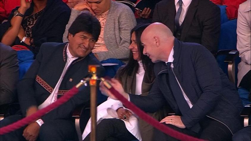 [VIDEO] Polémica presencia de Evo Morales en el Mundial