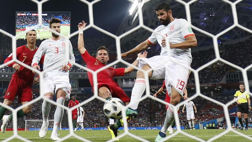 [VIDEO] Diego Costa repite y anota el 2-2 entre España y Portugal