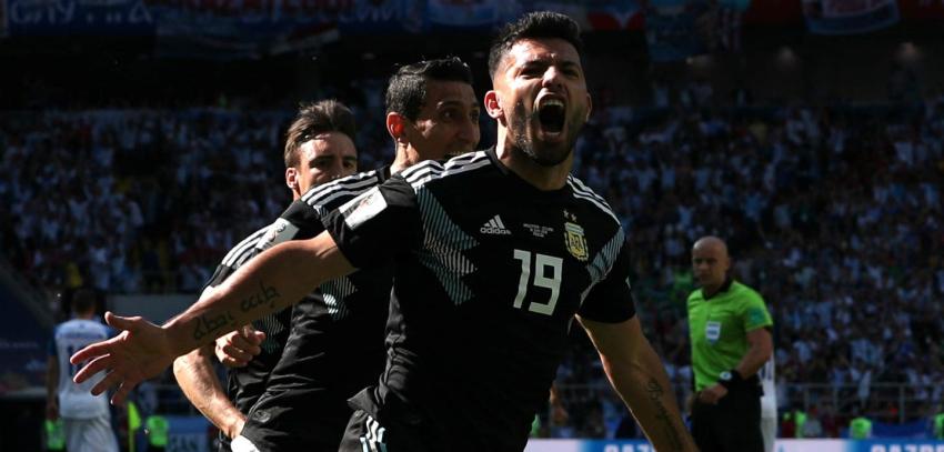 [VIDEO] El golazo con el que Agüero abrió la cuenta para Argentina ante Islandia
