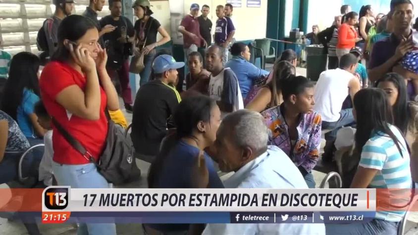 [VIDEO] 17 muertos por estampida en discoteque en Venezuela