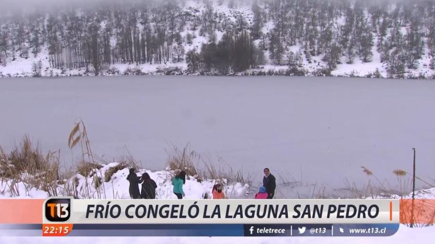 [VIDEO] Frío congela laguna en Lonquimay
