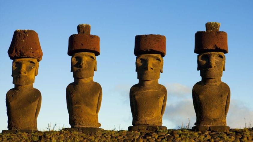 Resuelven el misterio de cómo se colocaron los sombreros en las estatuas de la Isla de Pascua