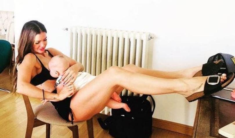 "China" Suárez potencia su rol de mamá en España y se luce con su hija de cuatro meses