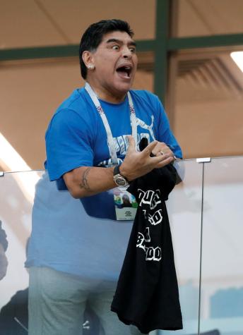 [VIDEO] La eufórica celebración de Maradona tras gol de Marcos Rojo
