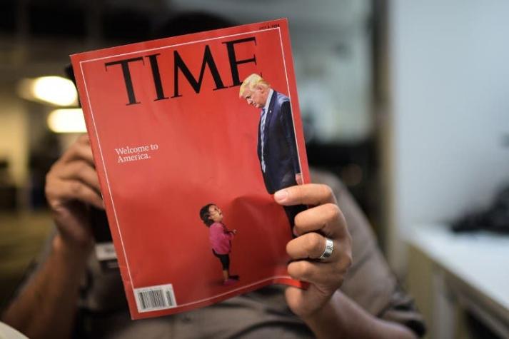[VIDEO] Donald Trump en picada con polémica portada de revista Time