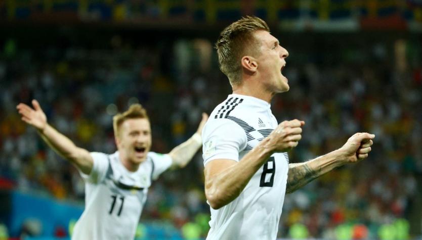 [VIDEO] El golazo de Toni Kroos que le da vida a Alemania en el Mundial de Rusia 2018