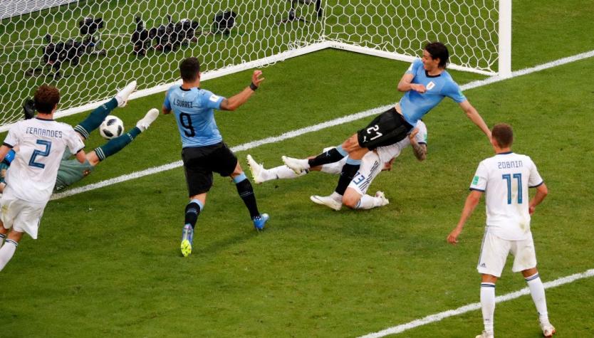 [VIDEO] El gol de Edinson Cavani que puso la goleada de Uruguay ante Rusia
