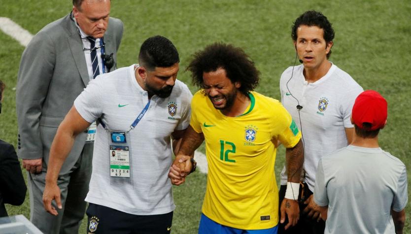 [VIDEO] Dura baja para Brasil: Marcelo abandona por lesión ante Serbia